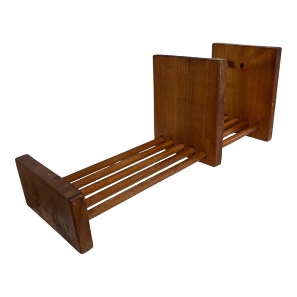 Vintage Wooden Freestanding Rack – Adjustable Divider - Picture 4 of 5